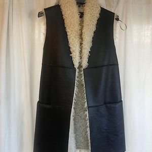 Zara faux Sheepskin/ leather vest